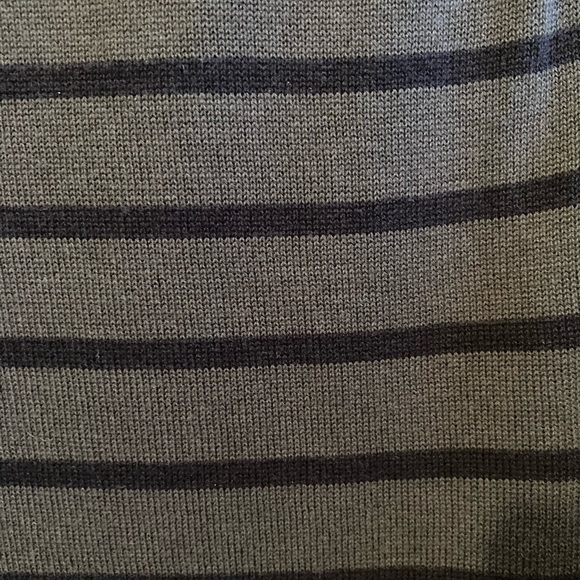 Diesel Cotton Cardigan. Black and dark Khaki stripe Size Small - Picture 5 of 7